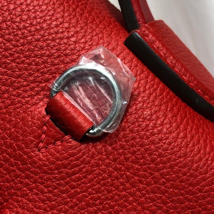 Hermes Kelly 2424 29cm Handbag in Red Clemence Leather 